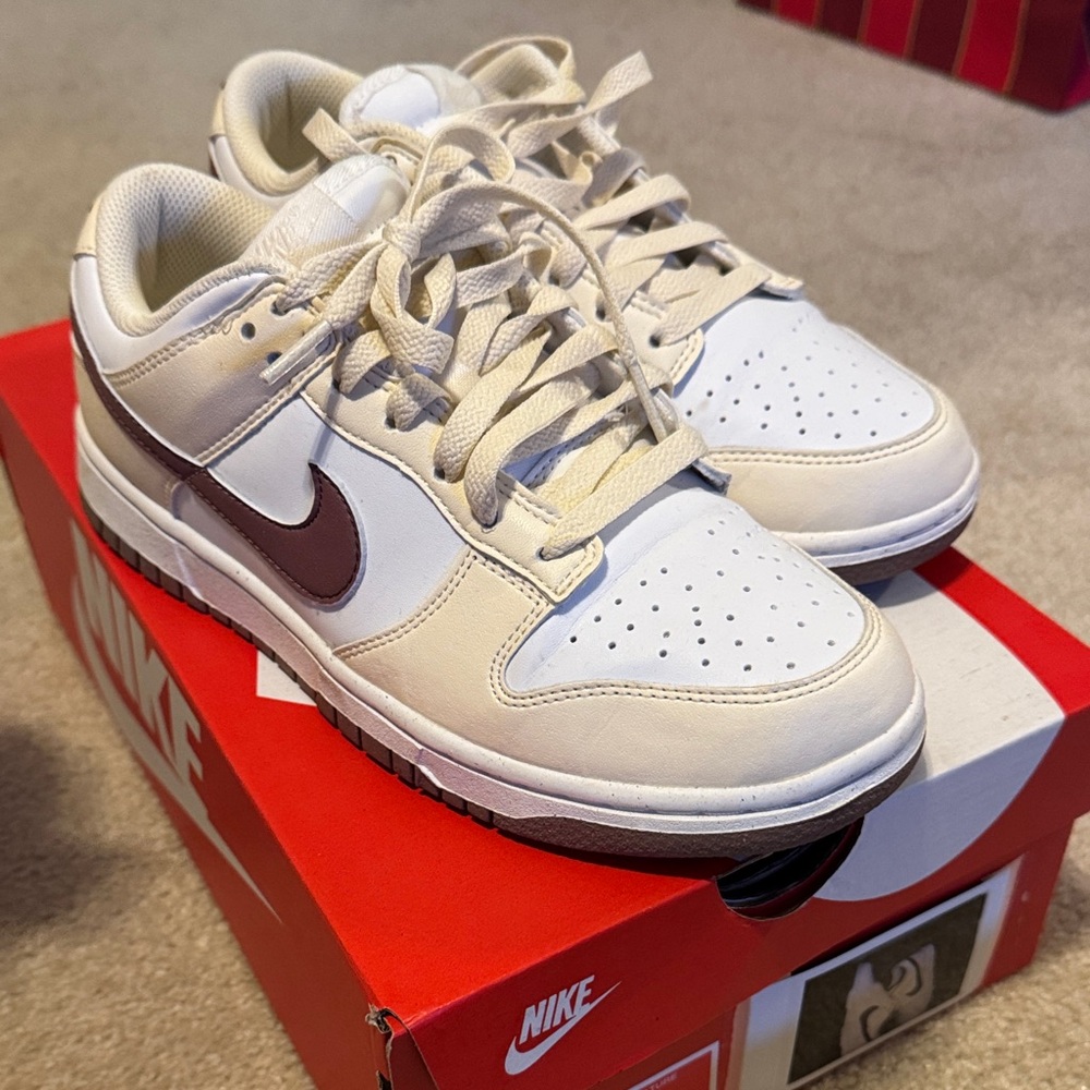 Nike Beige and White Sneakers